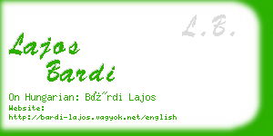 lajos bardi business card